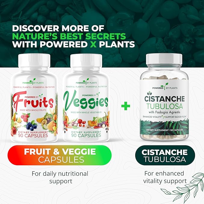 Fruits &amp Veggies Capsules - Natural Superfood Packed with Vitamins &amp Minerals - Fruit &amp Vegetable Supplements for Adults Pack of 6 90 Capsules Each