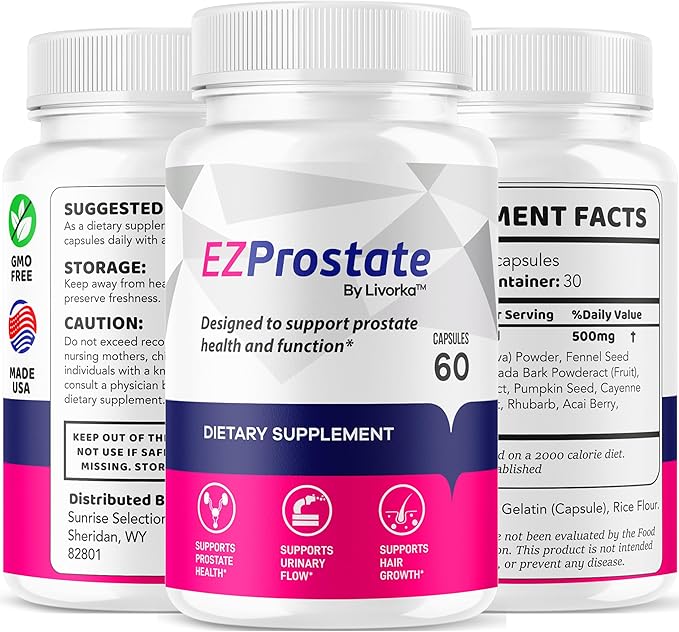 (2 Pack) EZ Prostate Supplement EZ Prostate Capsules EZ Prostate Pills EZ Prostate EZ Prostate Pills for Men EZprostate Supplement for Men EZ Prostate Advanced Formula 120 Capsules for 2 Months