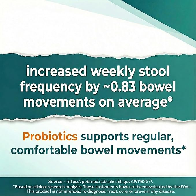 Probiotics for Constipation Relief &amp Gut Health – Naturally Supports Daily Bowel Movement Supplement – Bloat Free - 60 Capsules - for Men and Women