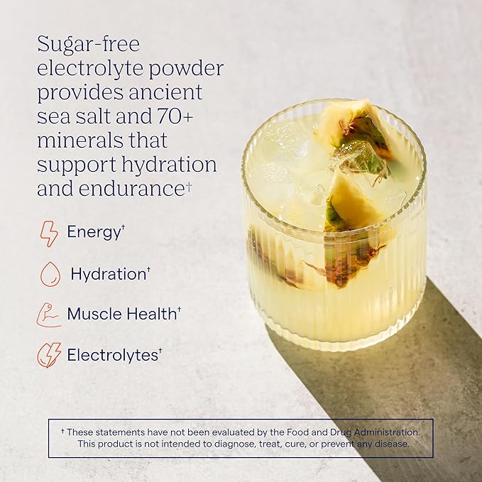 Trace Minerals ZeroLyte Salty Tropical Flavor - Sugar Free Electrolyte Drink Mix - Supports Hydration Energy Stamina - Ancient Sea Salt Full Spectrum Minerals Coconut Water - 30 Packets