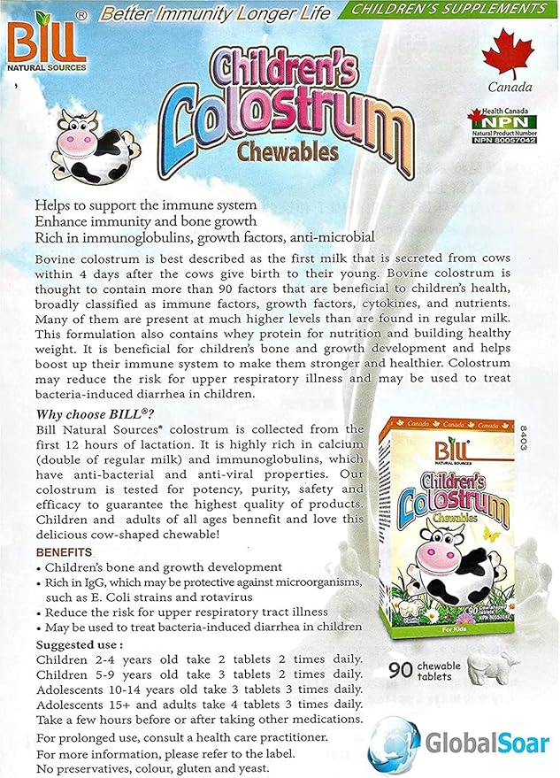 Bill Beauty Children's Colostrum 90 chewables