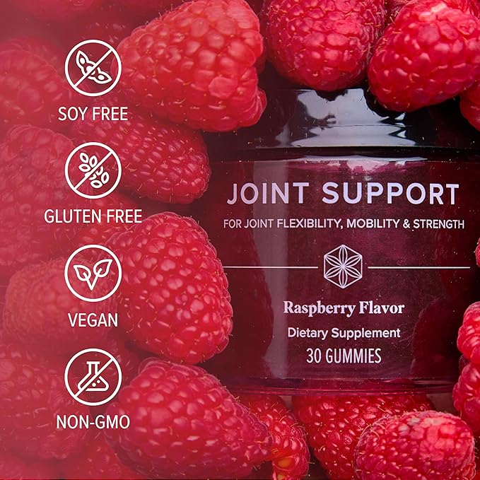 Isagenix Joint Support - Science-Backed Natural Ingredients to Help with Joint Flexibility Mobility and Strength - Raspberry Flavor - 30 Gummies