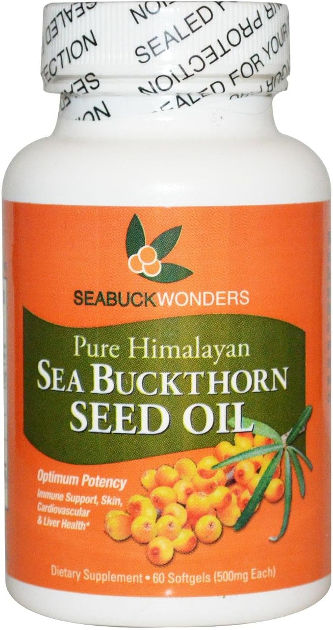 Sea Buckthorn Seed Oil (USDA Organic) Seabuck Wonders 60 Softgel