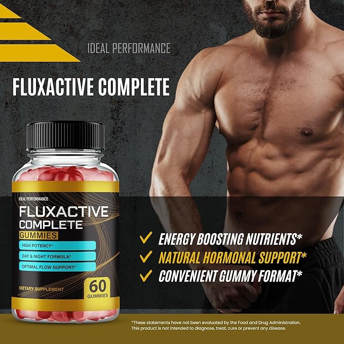 (2 Pack) Fluxactive Complete Gummies Flux Active Complete Max Strength New Ingredients (120 Gummies)