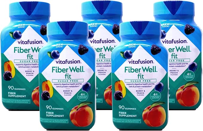Fiber Well Fit Gummies 5 Pack (90 Count)