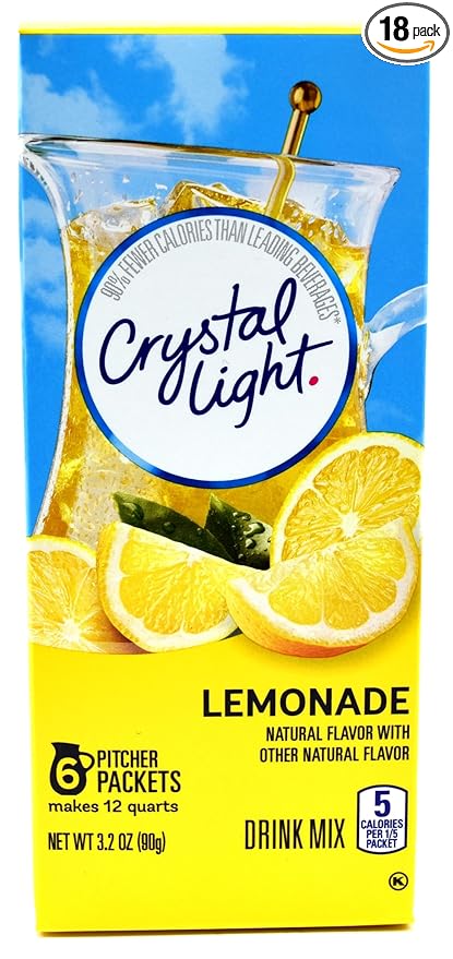 Crystal Light Lemonade Drink Mix 12-Quart Box (Pack of 18)