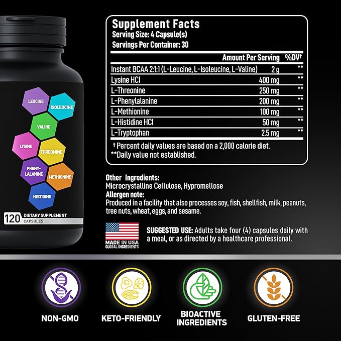 Essential Amino Acids Complex and HMB and Vitamin D3 - Power and Recovery Bundle