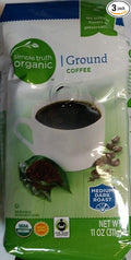 Simple Truth Organic Ground Coffee Medium Dark Roast 11 oz (Pack of 3)