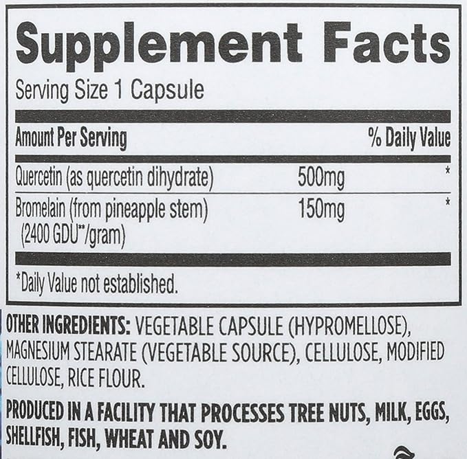 Whole Foods Market Quercetin with Bromelain 100 Count