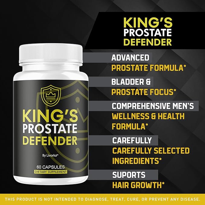 (3 Pack) Kings Prostate Defender Capsules - Official Kings ProstateDefender Pills Advanced Supplement Support All Natural Formula for Overall Health &amp Wellness Reviews 180 Capsules for 3 Months