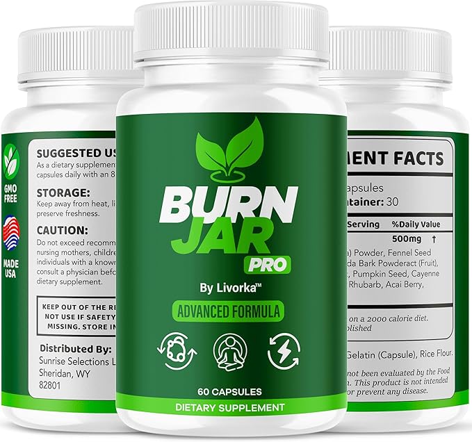 (5 Pack) Burn Jar Pro - BurnJar Pink Salt Capsules Pro Official Advanced Formula Supplement Pills Natural Ingredients Reviews 300 Capsules for 5 Months