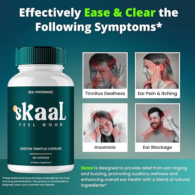 IDEAL PERFORMANCE Skaal Tinnitus Capsules - Maximum Strength All Natural Ear Health Support Reviews (2 Pack)