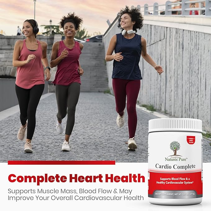 Simply Natures Pure Cardio Complete with 5000 L-Arginine 1000mg L-Citrulline and Hawthorn Berry - Heart Health &amp Cardiovascular Support Powder Supplement and 3-in-1 Nitric Oxide Booster