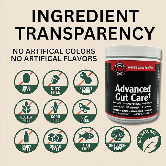 TOUGH-N-TONE Advanced Gut Care Health Non-GMO Gluten Free Vegan