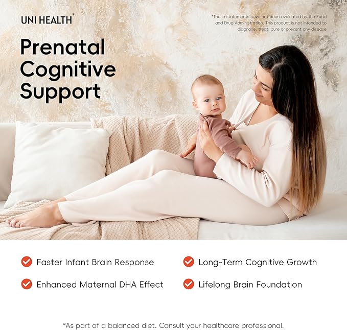UniHealth® Choline 500 mg with VitaCholine® 60-Day Supply Liquid Vegan Capsules for Prenatal Choline Supplement Brain Health Cognitive Performance &amp Liver Support Non-GMO Gluten-Free USA Ma