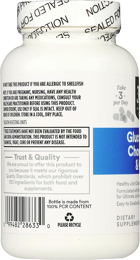 365 by Whole Foods Market Glucosamine Chondroitin and MMS 120 Capsules