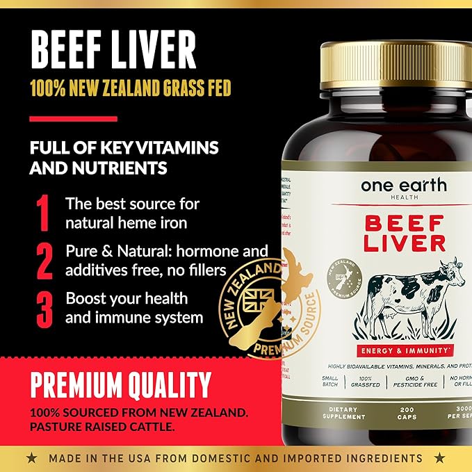 One Earth Health Super Combo Bundle - Beef Organs Bone Marrow and Liver. New Zealand Grass Fed and Finished