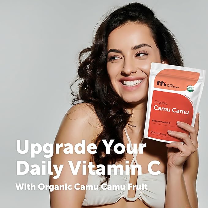 Micro Ingredients Organic Camu Camu Powder 12 oz | Freshly Harvested Berry Source | Source of Naturally Occurring Vitamin C | Non-GMO Vegan Friendly