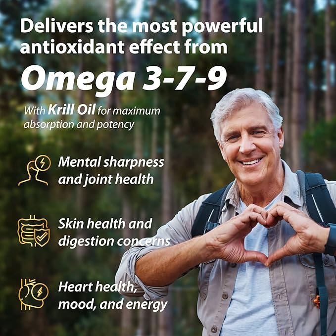 Zenith Labs Omega 379 with Krill - Combines EPA DHA Omega-7 and Omega-9 - Includes Krill Oil for Max Absorption