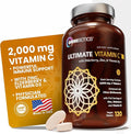 OmniBiotics Ultimate Vitamin C Supplement 2000mg – with Zinc Elderberry Extract and D3 – High Potency Immune Support &amp Collagen Booster – 120 Vegan Tablets