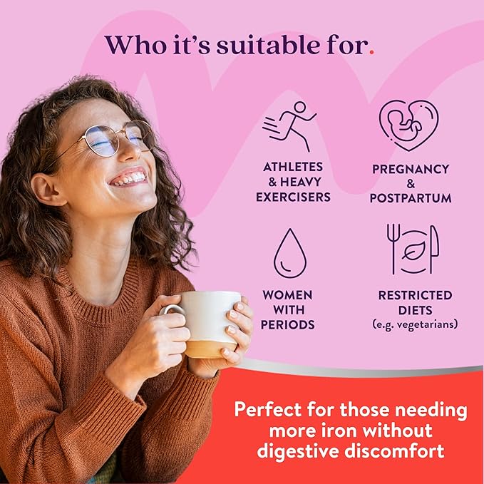 Active Iron Supplement 25mg Clinically Proven to Increase Iron &amp Energy Levels Maximum Absorption Gentle Non-Constipating Avoids Nausea &amp Side Effects 120 On-the-Go Foil Protected Capsul