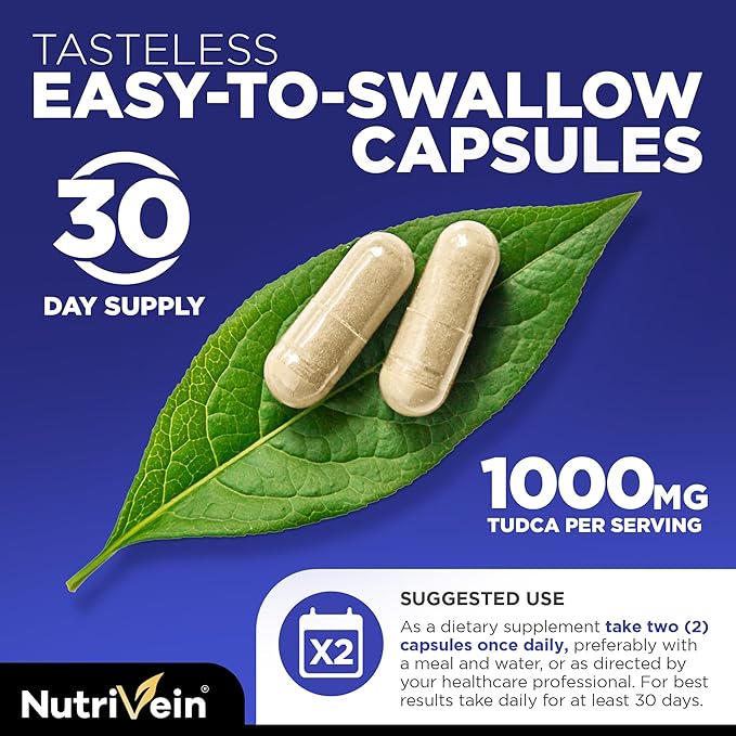 Nutrivein Premium Magnesium L-Threonate &amp TUDCA Supplement Bundle: High-Absorption TUDCA+ &amp Magnesium Threonate for Whole-Body Wellness Detox &amp Clarity