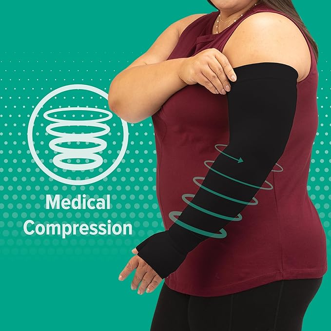Juzo Soft 2001 Compression Armsleeve with Silicone Top Band 20-30 mmHg Regular 3 (III) Cinnamon