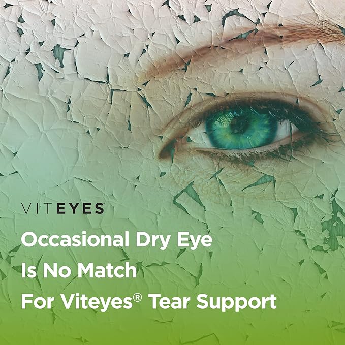 Viteyes Tear Support Eye Soothing Blend Occasional Dry Eye Supplement No Eye Drops Redness Relief Eye Vitamin Allergy Support for Itchy Eyes Omega-3 Fish Oil 90 Softgels