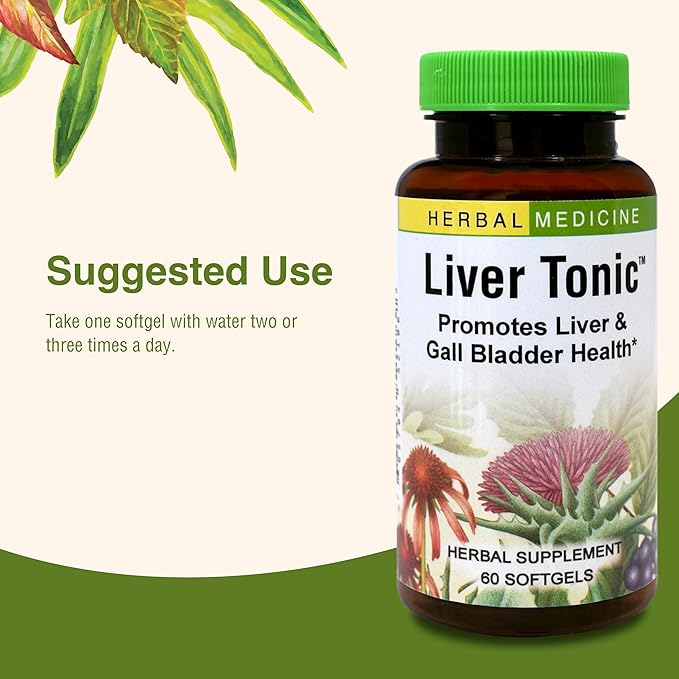 Herbs Etc. Liver Tonic - Gallbladder Health Supplement with Herbal Formula - Aid Overall Liver Health with Milk Thistle Schisandra &amp Oregon Grape - Support a Healthy Liver - 60 Softgels