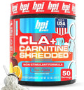 BPI Sports CLA + Carnitine Shredded - Convert Fat Cells Into Energy and Supports Lean Muscle Boost Metabolism - Non-Stimulant L-Carnitine Supplement - Fruit Punch (14.1 oz. / 50 Servings)