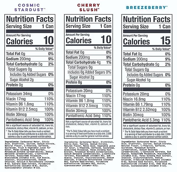 (15 Packs) Alani Nu Energy Drink Variety Pack | 12 Different Flavors : Mimosa  Arctic White  Dream Float Blue Slush  Breezeberry Cherry Slush Hawaiian Shaved Watermelon Wave -12 fl. oz. (Packin