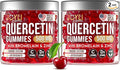 2 Pack - JOYLI Quercetin Gummies with Bromelain Zinc Vitamin C &amp D3 – Sugar-Free Quercetin Supplement for Immune Support &amp Seasonal Wellness – 500mg Quercetin for Kids &amp Adults – 60 Gumm