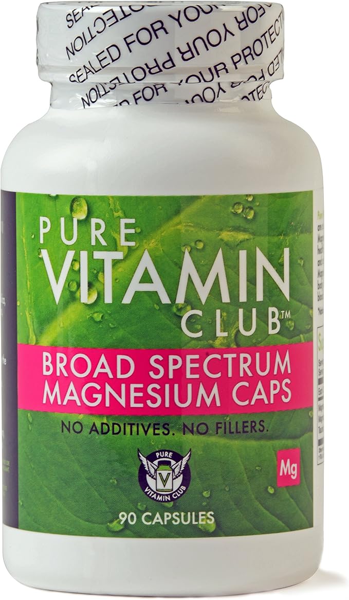 Magnesium 200 Mg Caps - Broad Spectrum. 90 Day Supply. Unique Blend of 4 Magnesium Forms. No Fillers No Binders No Added Ingredients. Pure Vitamin Club Daily Magnesium Caps + Free eBook!