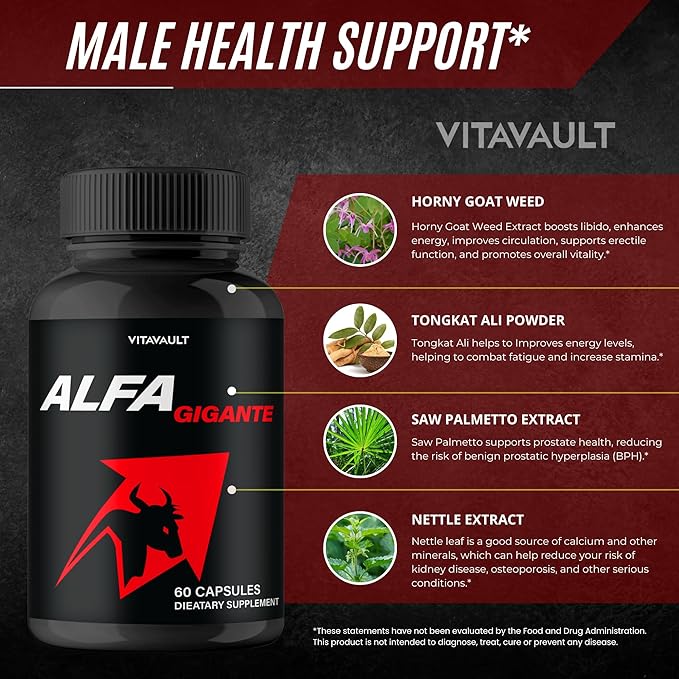 Alfa Gigante Capsules Alfa Gigante Pills AlfaGigante All Natural Pills Alfa Gigante - Maximum Strength AlfaGigante Advanced Formula Official AlfaGigante Capsules Reviews (3 Pack)