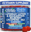 Clean Nutra Lutein and Zeaxanthin Eye Vitamins Gummies + Bilberry for Eyes Vision Support Ginkgo Biloba Marigold Vitamin B12 Flaxseed Black Pepper CoQ10 Vitamin A l 60 Count B OcuFlow