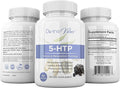Divine Vibes 5-HTP 200mg Plus Calcium for Mood Sleep Stress Support - Boosts Serotonin Production - High Purity – 60 Capsules