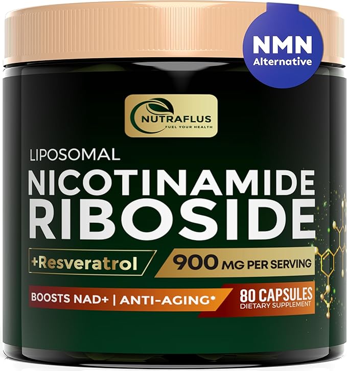 NAD Alternative of NMNH Supplement – Liposomal NAD + Resveratrol Supplement – NAD Supplements for Women and Men – Liposomal Nicotinamide Riboside 900mg for Energy &amp Healthy Aging - 80 Capsules