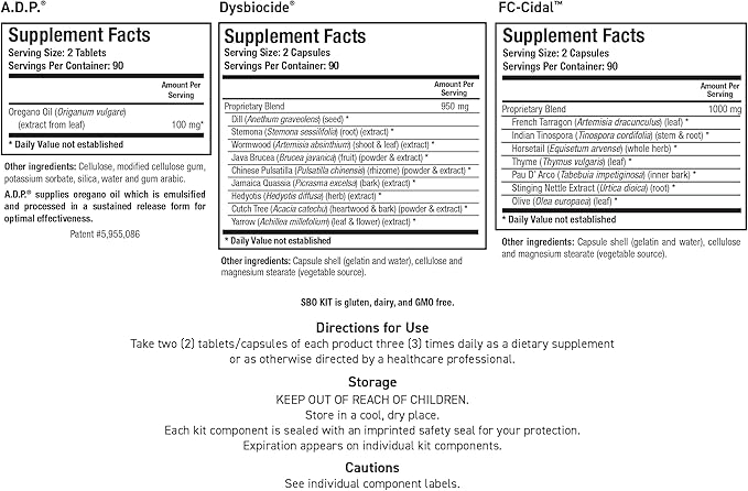 BIOTICS RESEARCH SBO Kit Intestinal Support Convenient 30-Day Program Small Intestinal Microbiome Balance Evidence-Based Herbal Blend Guidebook Included Gut Health