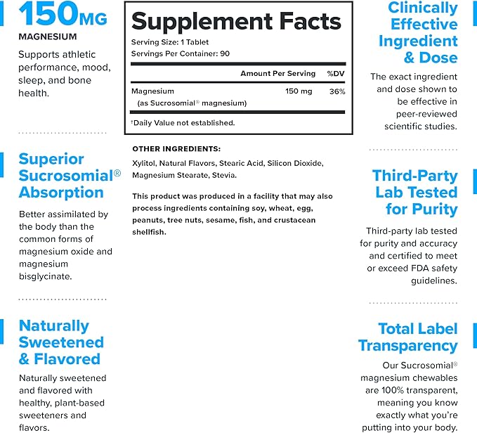 Legion Sucrosomial Magnesium Supplements - High Absorption Magnesium Supplement for Women &amp Men - Magnesium Mineral Supplements to Help Boost Athletic Performance - 90 Serving Mixed Berry