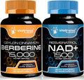 WELLNESS LABSRX NAD Supplement 1500mg - NAD+ with Resveratrol│Berberine 1500mg - Berberine with Ceylon Cinnamon | Bundle