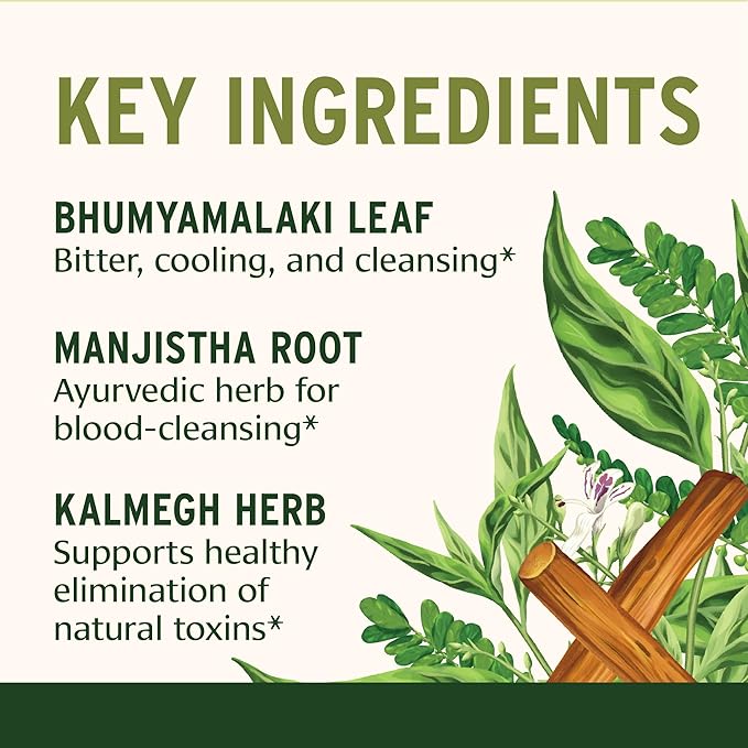 Banyan Botanicals Organic Liver Formula – Detox &amp Gallbladder Support – Cooling Bitter Herbs for Bile Production &amp Systemic Cleansing – with Guduchi &amp Punarnava – 90 Tablets – USDA Organic