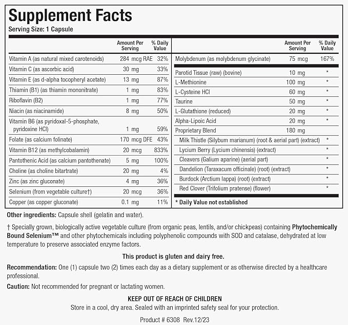 Biotics Research MCS-2 Metabolic Clearing Support Liver Health Potent Antioxidant Formula Milk Thistle Red Clover 90 Capsules