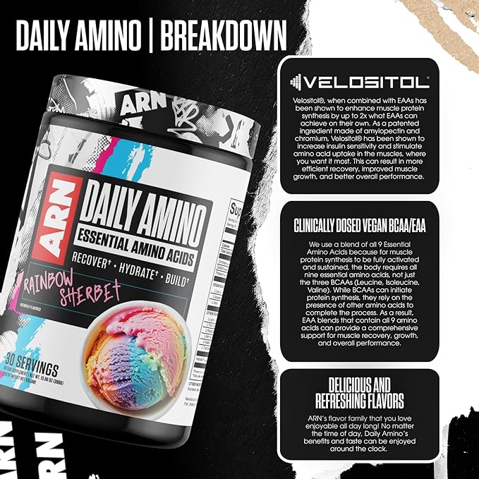 Arms Race Nutrition | ARN | Daily Amino Essential Amino Acids (30 Servings Pink Lemonade)
