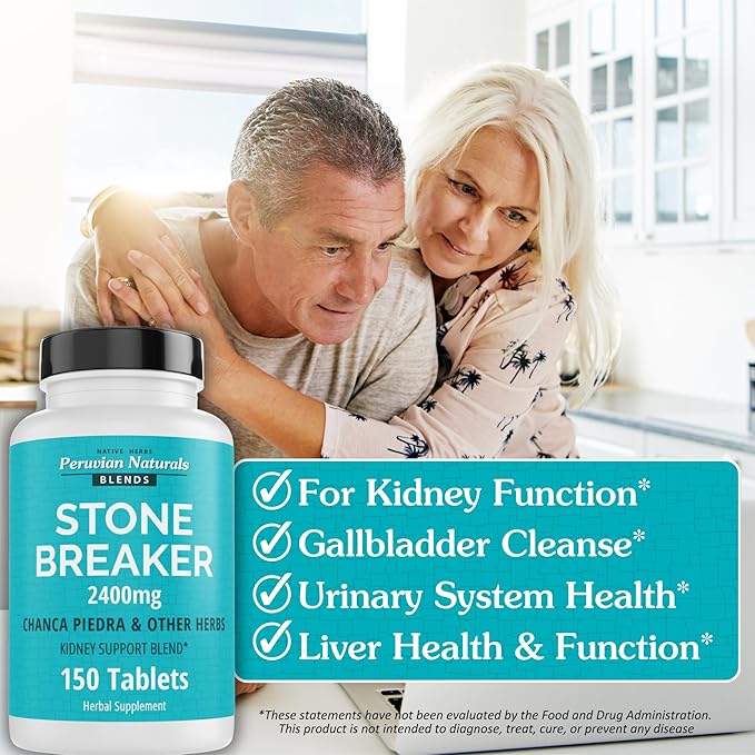 Peruvian Naturals Chanca Piedra “Stone Breaker” – 300 Tablets - Kidney Supplement - 2400mg per Serving 100% Natural Chancapiedra Grown in Peru