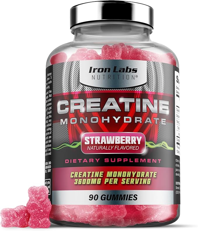 Muscle Gummy Bundle - Creatine Monohydrate Gummies &amp Testo Gummies for Men - Advanced Bundle