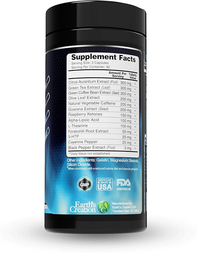 EC Sports ThermoShred Thermogenic Workout Supplement - Natural Weight Management w/Body Shaping Formula - Powerful Circulation &amp Focus - 90 Capsules