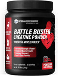 Battle Buster Creatine Monohydrate Powder – 100% Pure No Fillers – Strength Power &amp Recovery – Lab-Tested Quality – 300g 30 Servings