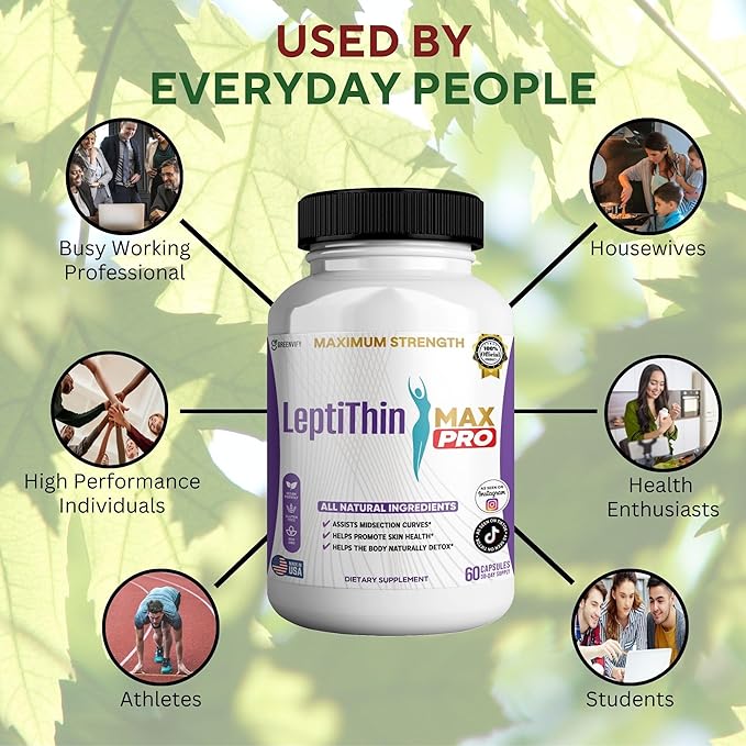 LeptiThin MAX PRO Maximum Strength Dietary Supplement 60 Capsules 30-Day Supply All Natural Ingredients (5)