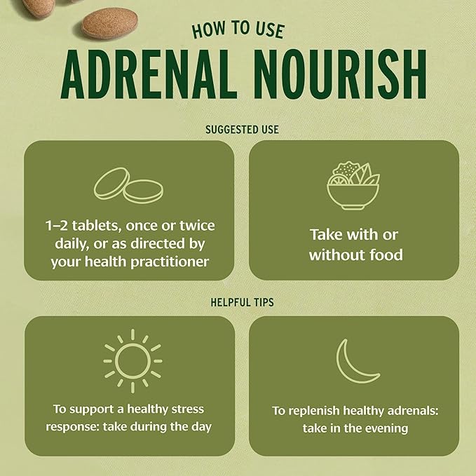 Banyan Botanicals Organic Adrenal Nourish - Cortisol Support &amp Stress Relief Supplement - Natural Energy &amp Fatigue Support with Ashwagandha &amp Adaptogens - 90 Tablets - Non-GMO Vegan*