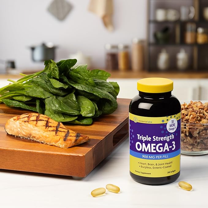 InnovixLabs Vitamin K2 &amp Triple Omega Bundle Full Spectrum Vitamin K2 (90 Softgels) Triple Strength Omega-3 Fish Oil (200 Softgels). Supports Healthy Bones Arteries and Joints. *